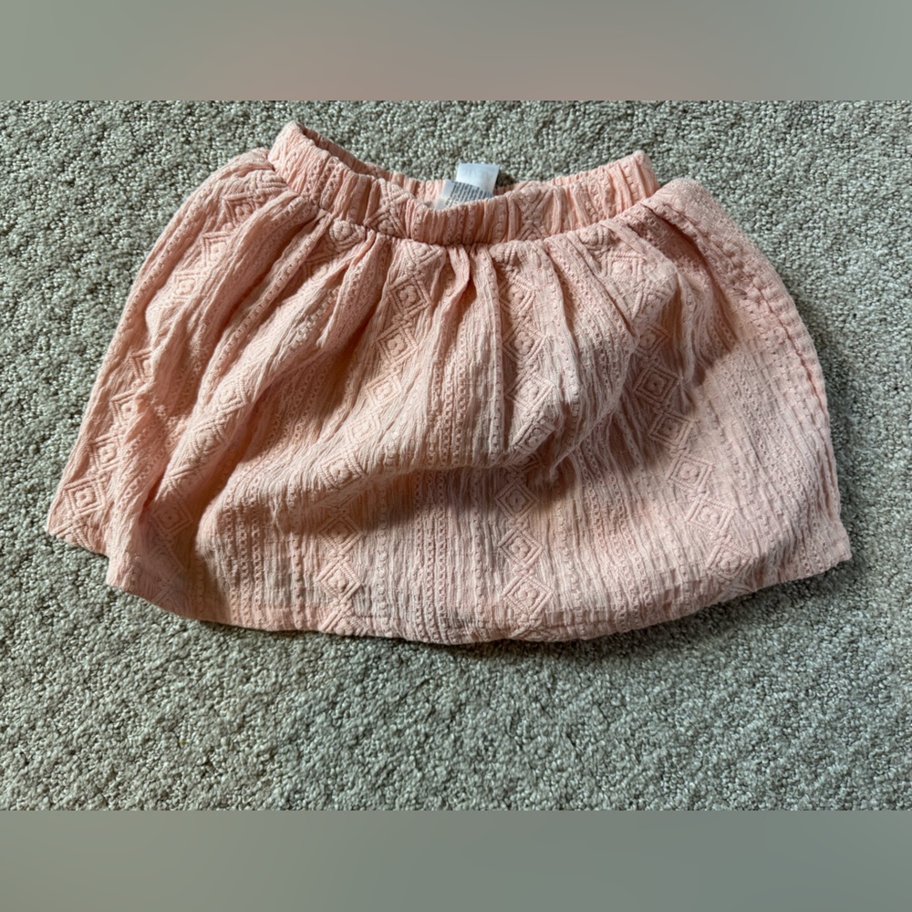 Textured Peach Knit Skort